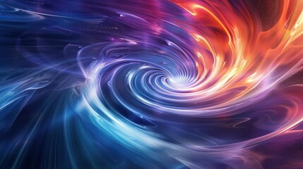 Obraz premium colorful swirling spinning speed of light trails abstract for background, future of colors moving extreme visual effect colorful vibrant.