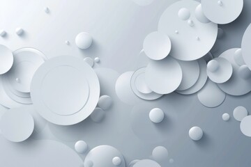 Abstract background with white paper circles