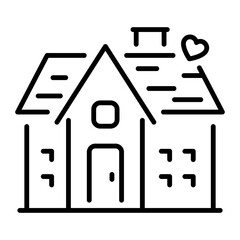 A simple outline icon of home 