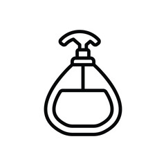 Black line icon for shampoo