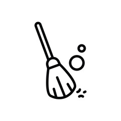 Black line icon for sweep