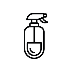 Black line icon for antiseptic