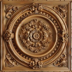 Obraz premium Baroque, barocco ornate marble ceiling non linear reformation design. elaborate ceiling with intricate accents depicting classic elegance and architectural beauty