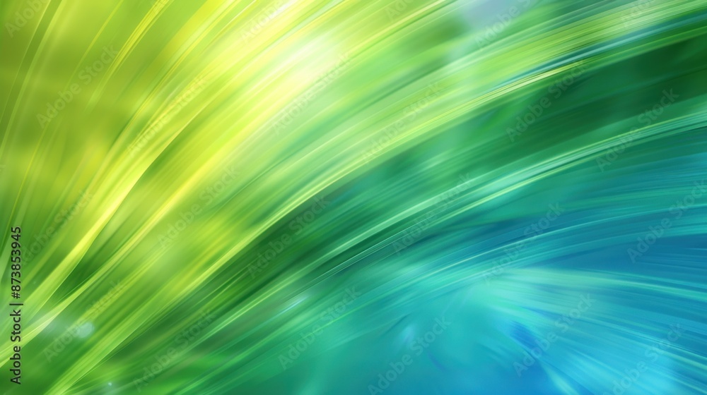 Sticker Abstract Green and Blue Swirling Background