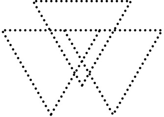 Triangle dotted line shape. Geometric element