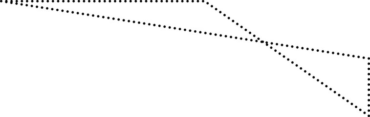 Triangle dotted line shape. Geometric element