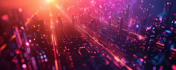 Obraz premium Design a promotional poster for a tech conference, featuring sleek graphics and important information about the event