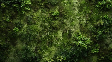Moss and green backdrop. Ideal for presenting products. Dark and foresty background.