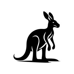 Kangaroo Vector Design - Minimalist Kangaroo Silhouette - Kangaroo Illustration.