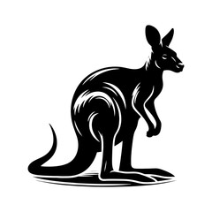 Kangaroo Vector Design - Minimalist Kangaroo Silhouette - Kangaroo Illustration.