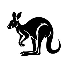 Kangaroo Vector Design - Minimalist Kangaroo Silhouette - Kangaroo Illustration.