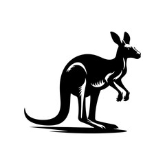 Kangaroo Vector Design - Minimalist Kangaroo Silhouette - Kangaroo Illustration.