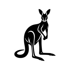 Kangaroo Vector Design - Minimalist Kangaroo Silhouette - Kangaroo Illustration.