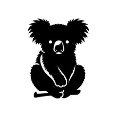 Minimalist Koala Silhouette - Koala Vector - Illustration of Koala.