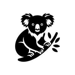 Minimalist Koala Silhouette - Koala Vector - Illustration of Koala.