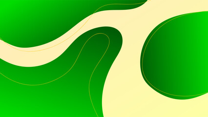 ABSTRACT GREEN YELLOW GRADIENT BACKGROUND SMOOTH COLORFUL DESIGN WITH SHAPES VECTOR TEMPLATE GOOD FOR MODERN WEBSITE, WALLPAPER, COVER DESIGN 