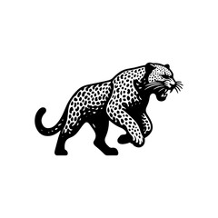 Wildlife Design - Minimalist Leopard Vector Silhouette - Leopard Illustration - Leopard Vector art.