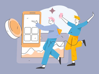 Online shopping payment security character flat vector concept operation hand drawn illustration
