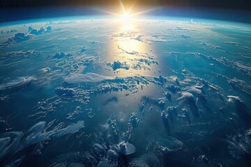 Photorealistic Earth from space.