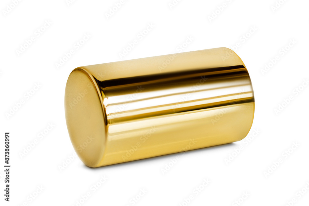 Wall mural golden cylinder isolated