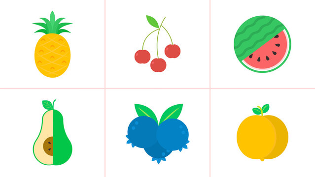 Animated Fruit Icons