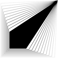 Obraz premium Square blend emblem. Line frame with gradient for badges, logo, banner