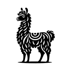 Minimalist Llama Silhouette - Llama Vector design - Llama Illustration.