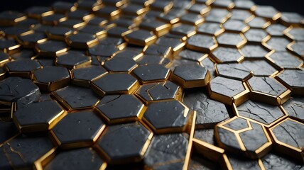 Fototapeta premium background with hexagons