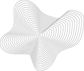 Circle white liquid shape with blend line. Technology concept design