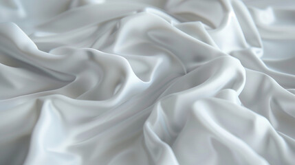 Obraz premium minimalistic plain white cloth with smooth and delicate folds, showcasing intricate texture and soft elegance