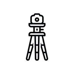 Black line icon for tripod