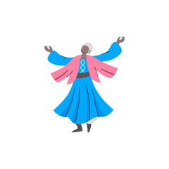 Male character doing Sufi dance