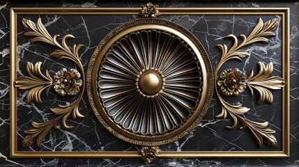 Obraz premium Baroque, barocco ornate marble ceiling non linear reformation design. elaborate ceiling with intricate accents depicting classic elegance and architectural beauty