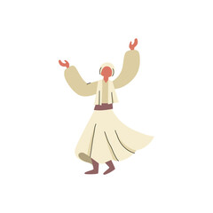 Male character doing Sufi dance