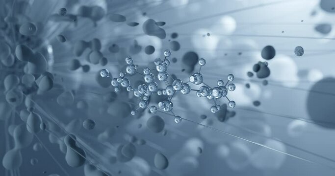 retinal rotating molecular 3d structure ball-and-stick model, looped video retinaldehyde