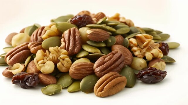 Get in touch with nature and satisfy your snack cravings with a mix of foraged hickory nuts pumpkin seeds and golden raisins all full of flavor and nutrients.