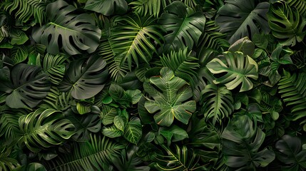 lush tropical foliage background