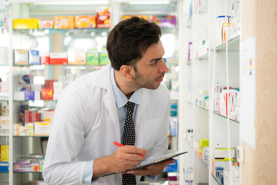 Pharmacists monitor and inspect the quality of pharmaceuticals sold in pharmacies