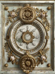 Obraz premium Baroque, barocco ornate marble ceiling non linear reformation design. elaborate ceiling with intricate accents depicting classic elegance and architectural beauty