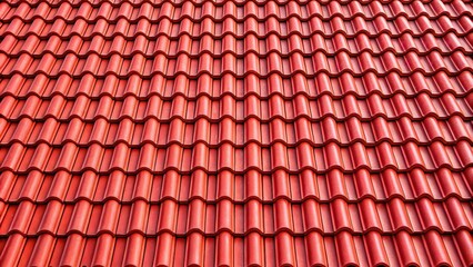 Red corrugated tile pattern of roof with seamless design , roofing, texture, red, corrugated, tile, element