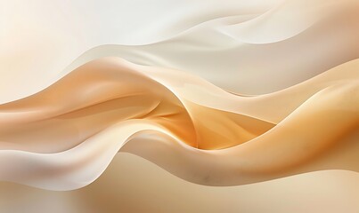 Obraz premium Abstract Wavy Beige and White Background