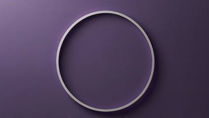 Obraz premium purple background with empty circle in middle , Rectangle box under circle for text route