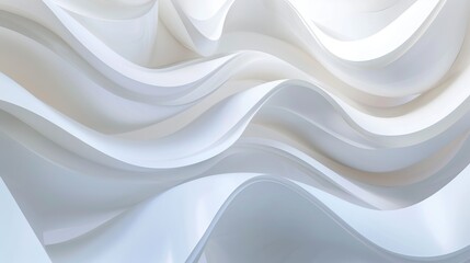 A white abstract background with gentle, flowing curves and light shadows that give a sense of elegance and fluidity