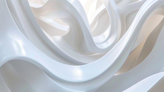 A white abstract background with gentle, flowing curves and light shadows that give a sense of elegance and fluidity