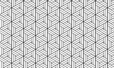 black thin line triangle geometric pattern on white background