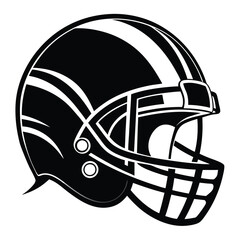 Fototapeta premium American football helmet silhouette vector
