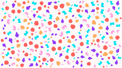 SEAMLESS HAND DRAWN DOODLE BLOB SHAPES PATTERN TEXTURE COLORFUL TEMPLATE ABSTRACT BACKGROUND TRENDY DESIGN VECTOR
