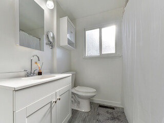 Modern residential bathroom interior