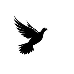 Obraz premium illustration logo of minimalist outline of a dove