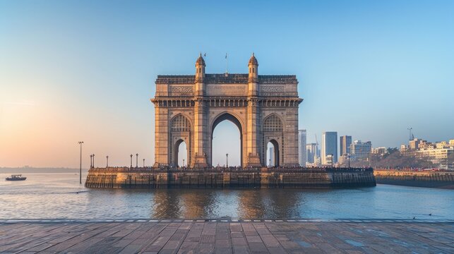 Bombay: Ancient British Colonial Architecture at Gateway of India, Mumbai